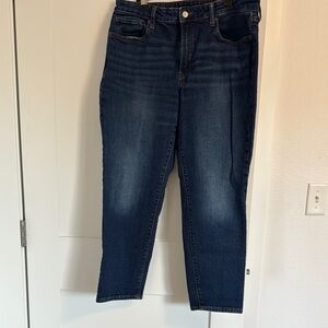 Old Navy Blue Straight Leg Jeans with Classic Fading